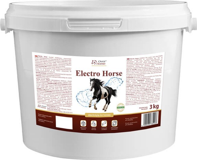 Over Horse Electro Horse Rozpuszczalne elektrolity w proszku suplement dla koni 3 kg