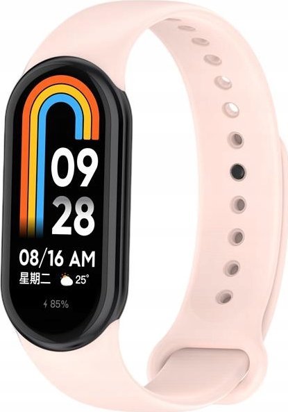 Hello Case PASEK SILIKONOWY DO OPASKI SPORTOWEJ XIAOMI MI BAND 8 PUDROWY RÓŻ