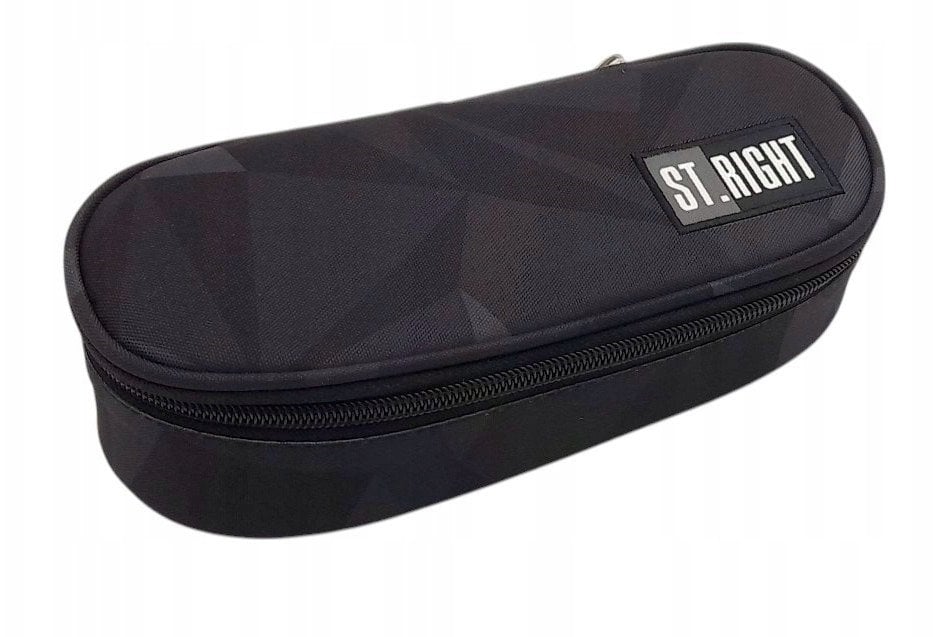 Piórnik saszetka usztywniona z wewnętrzną klapką ST.RIGHT PC-01 Geometric Grey