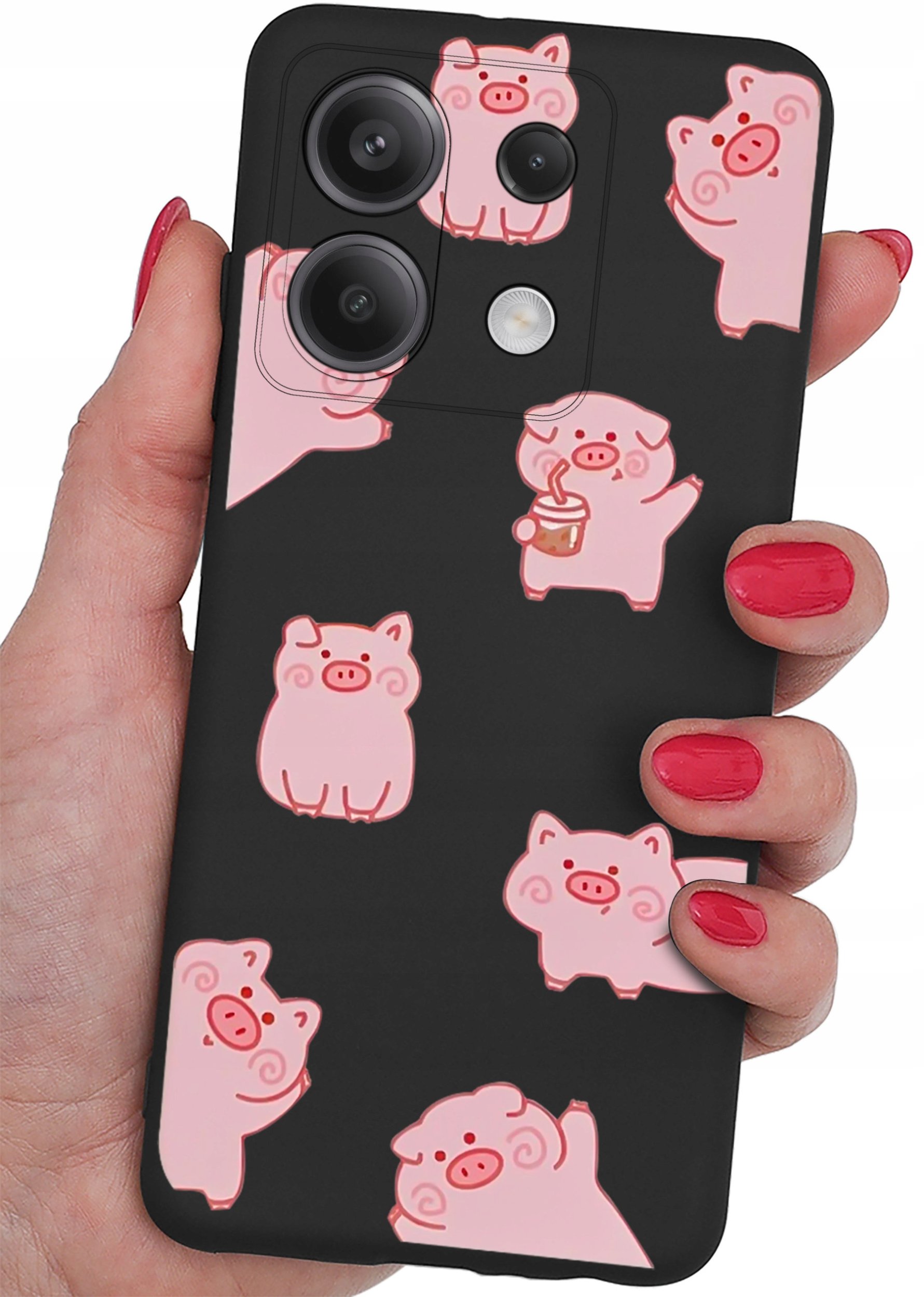 Etui do Xiaomi Redmi Note 13 5G CASE WZORY SOFT MATT PLECKI + SZKŁO 9H