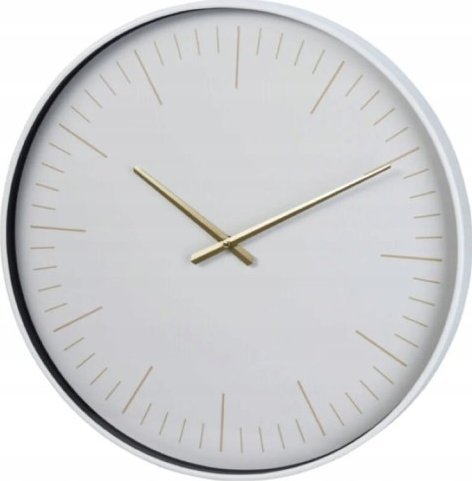 Koopman Zegar ścienny nowoczesny okrągły bez cyfr biały 50 cm