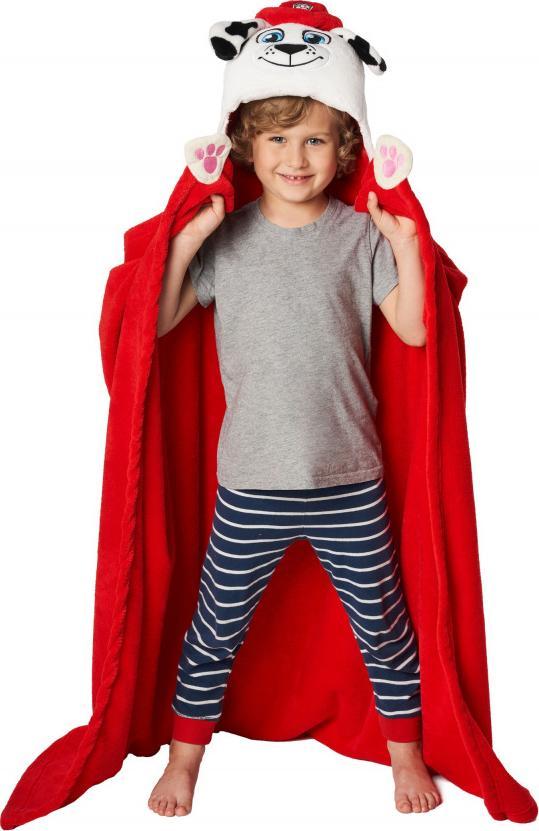 Carbotex Kocyk Coral Psi Patrol Marshall 110x140 cm kaptur