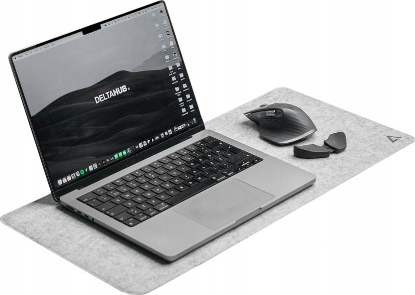 DELTAHUB Minimalistic Desk Mat S (630MM X 280MM, Šviesiai pilkas) Pelės Kilimėlis