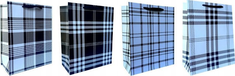 JU-PITER Torebka ozdobna prezentowa 31x44x12cm JP BL2301A mix cena za 1 szt