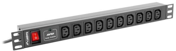 Lanberg Listwa zasilająca PDU 19'' 1U 10x IEC C13 2m (PDU-10I-0200-IEC-BK)