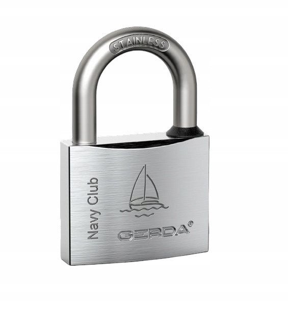 Gerda kłódka nierdzewna chrom 50mm NAVY CLUB (KCNP50)