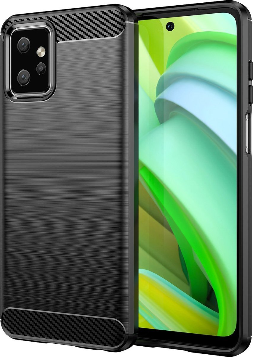 Hurtel Carbon Case etui do Motorola Moto G Power 2023 elastyczny silikonowy karbonowy pokrowiec czarne