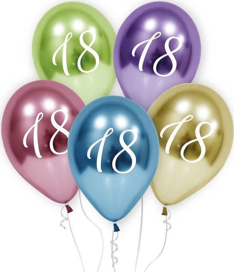 GoDan Balony lateksowe na osiemnastkę 18 urodziny 5 szt