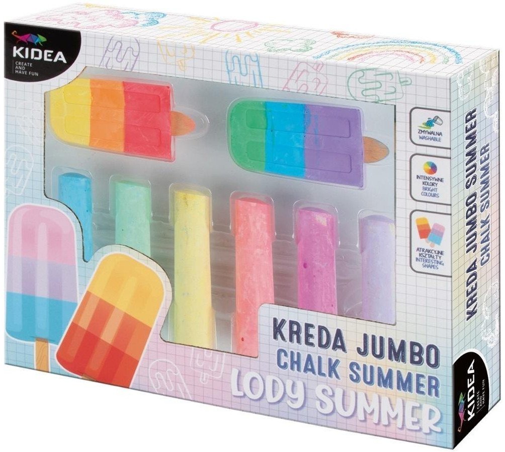 Kreda jumbo lody summer 8 elementów KIDEA