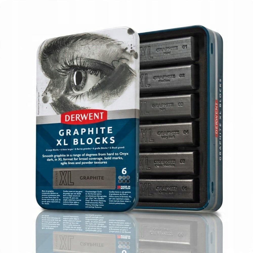 Derwent XL Graphite Blocks 6 stk tin