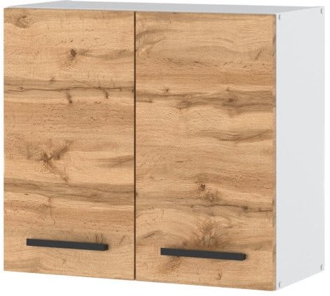 szafka kuchenna wisząca modułowa z uchwytami 80cm blande biała dąb wotan