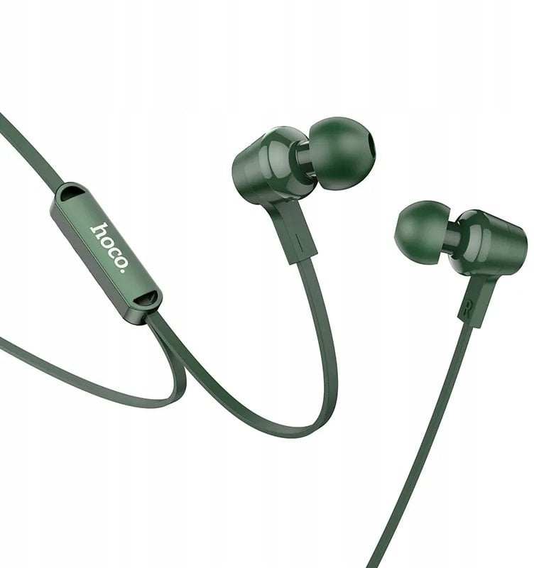 Słuchawki przewodowe douszne Jack 3,5 mm Hoco M86 zielone