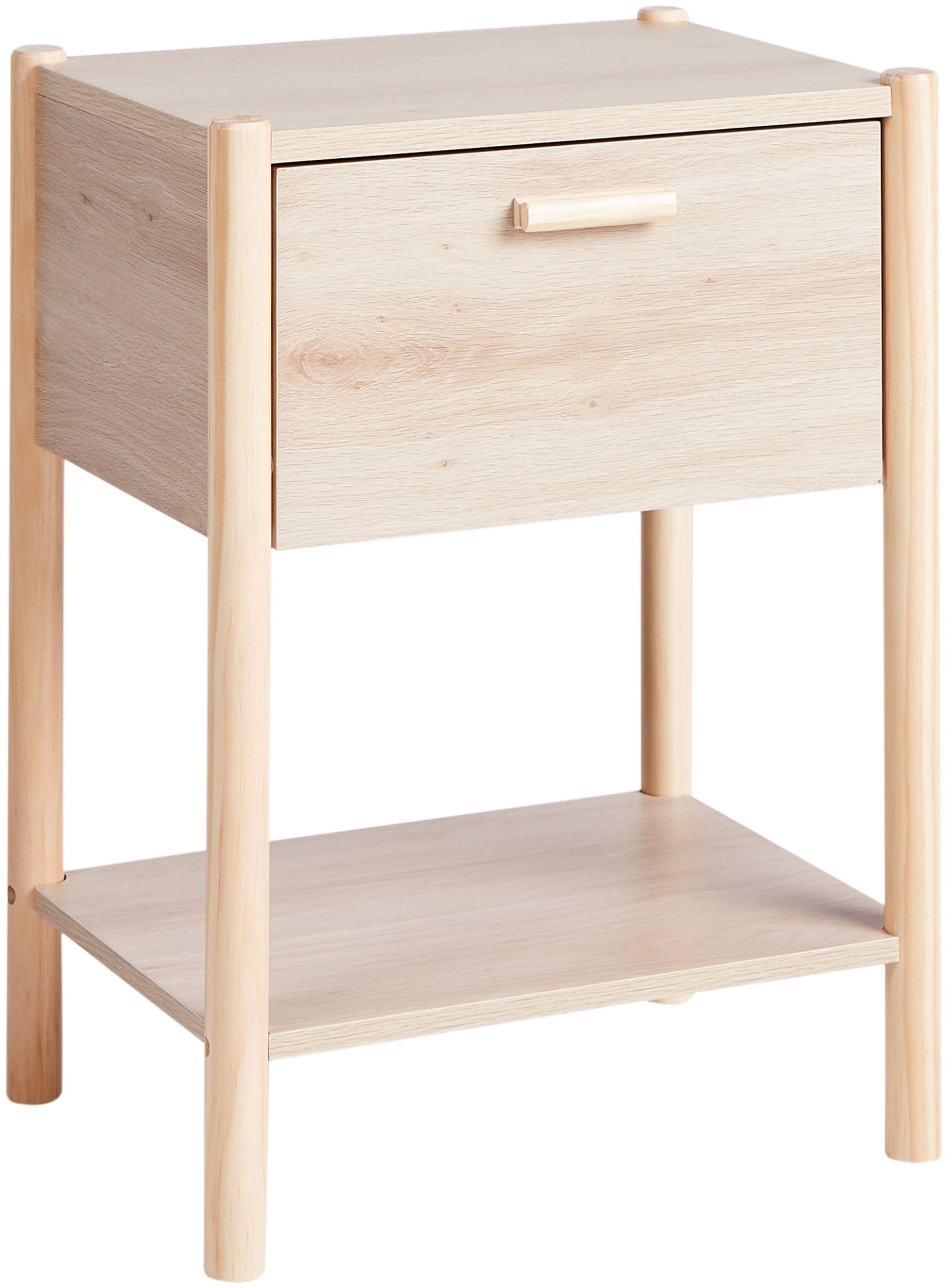 Szafka nocna 1 szuflada HOLDERVILLE Jasnobrązowy