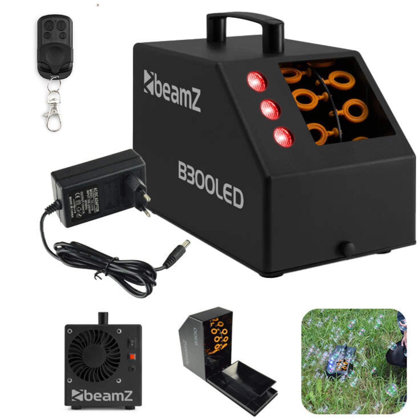 Wytwornica baniek z efektem LED RGB B300LED pilot Beamz one size