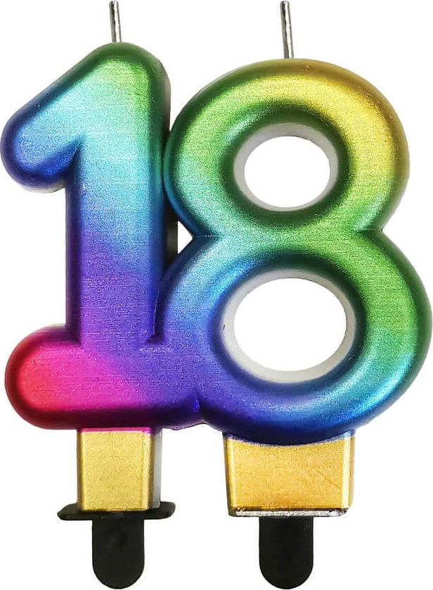 GoDan Świeczka na 18-tkę galaxy - 7,5 cm - 1 szt. uniwersalny