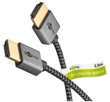 Slim kabel HDMI o bardzo dużej szybkości transmisji - Długość kabla 2 m