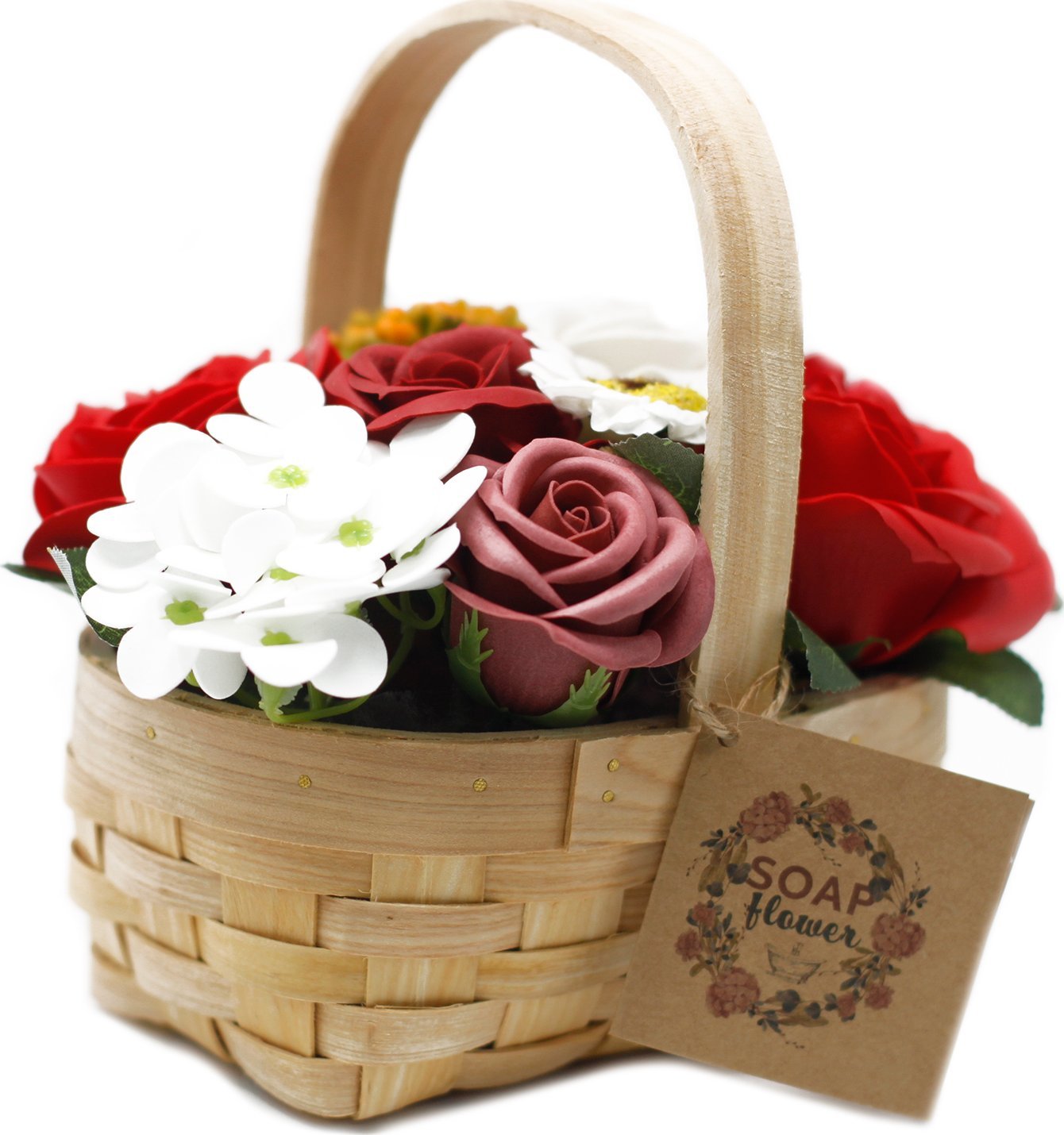 Bispol Czerwony Bukiet Mydlany w Wiklinowym Koszu