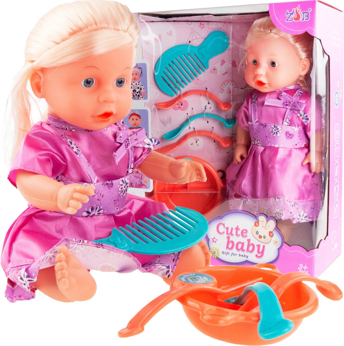 KSL749003 LALKA Z AKCESORIAMI INTERAKTYWNA MÓWI ŚMIEJE SIĘ