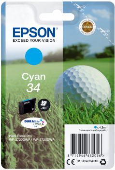 Tusz Epson Oryginalny tusz 34, cyan (C13T34624010)