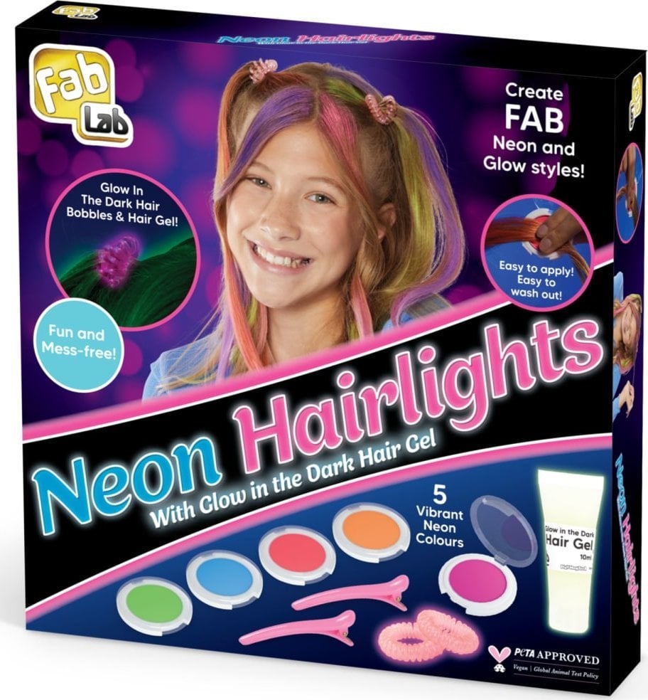 Baby Born Fab Lab Hair Lights - hair colors that glow in the dark