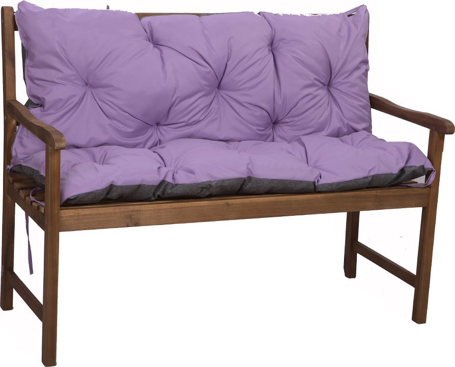 Setgarden Poduszka na ławkę ogrodową rozmiar 120x60x50. Kolor jasny fiolet