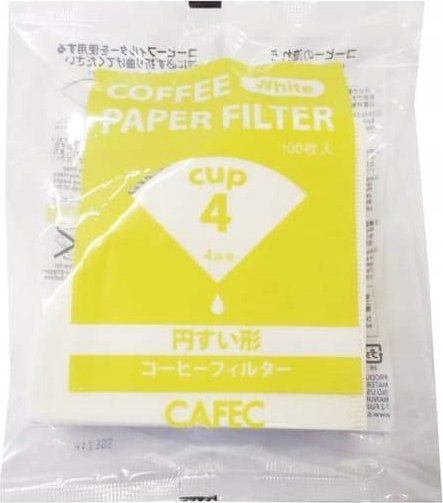 Orion CAFEC Filtry papierowe stożkowe pojemność 4 filiżanki kolor biały sztuk 100