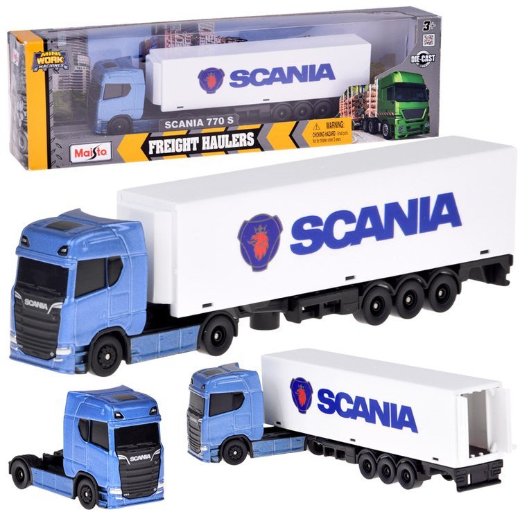Maisto Licencjonowane Auto Metalowe Ciągnik SCANIA 770S + Naczepa ZA5965 EDUKAMP