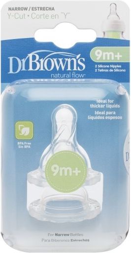 Dr Browns Smoczek wąski Standard-silik 9m+ 2 sztuki (QU0051)