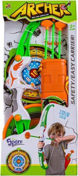 Zestaw Łuczniczy, Łuk + Akcesoria, Strzały, Tarcza