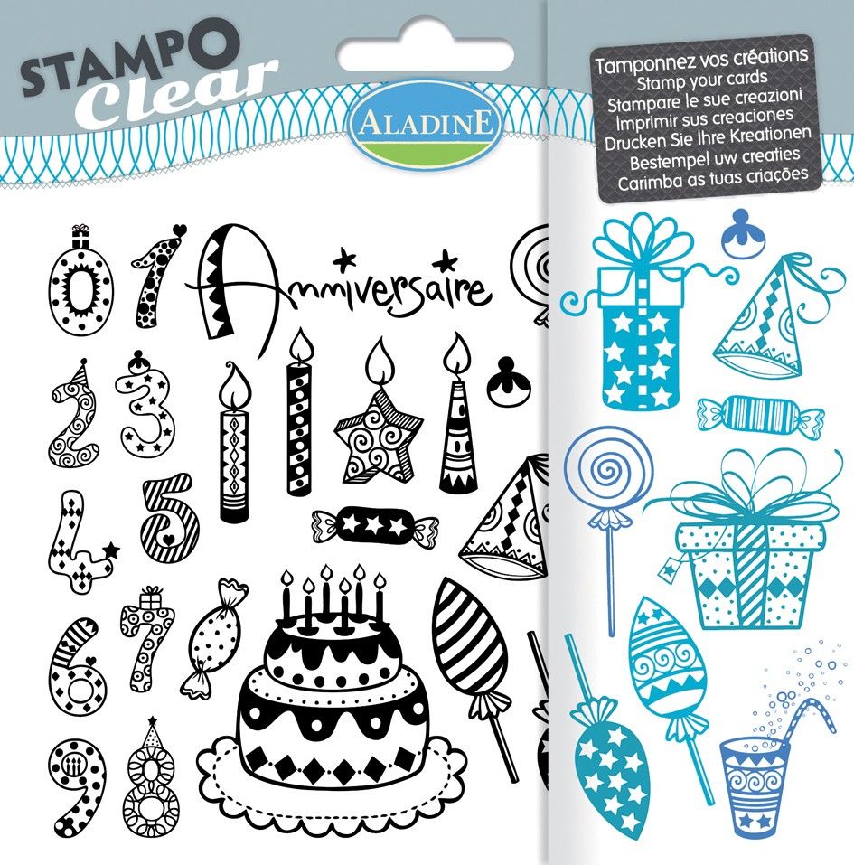 Aladine Stemple silikonowe Urodziny Dziecięce