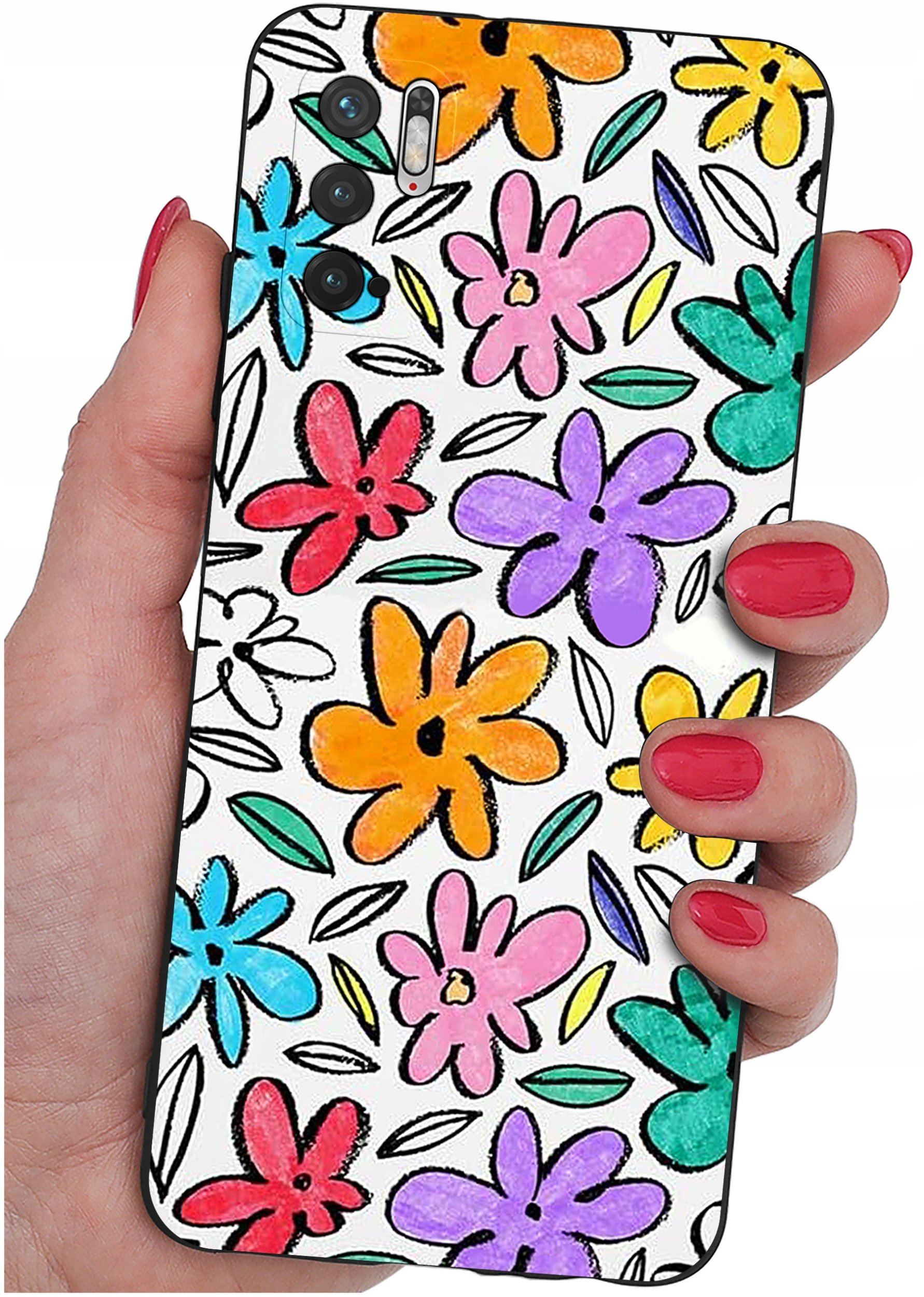 ETUI do Xiaomi Redmi Note 10 5G | WZORY | SILIKONOWE MATT CASE + SZKŁO 9H