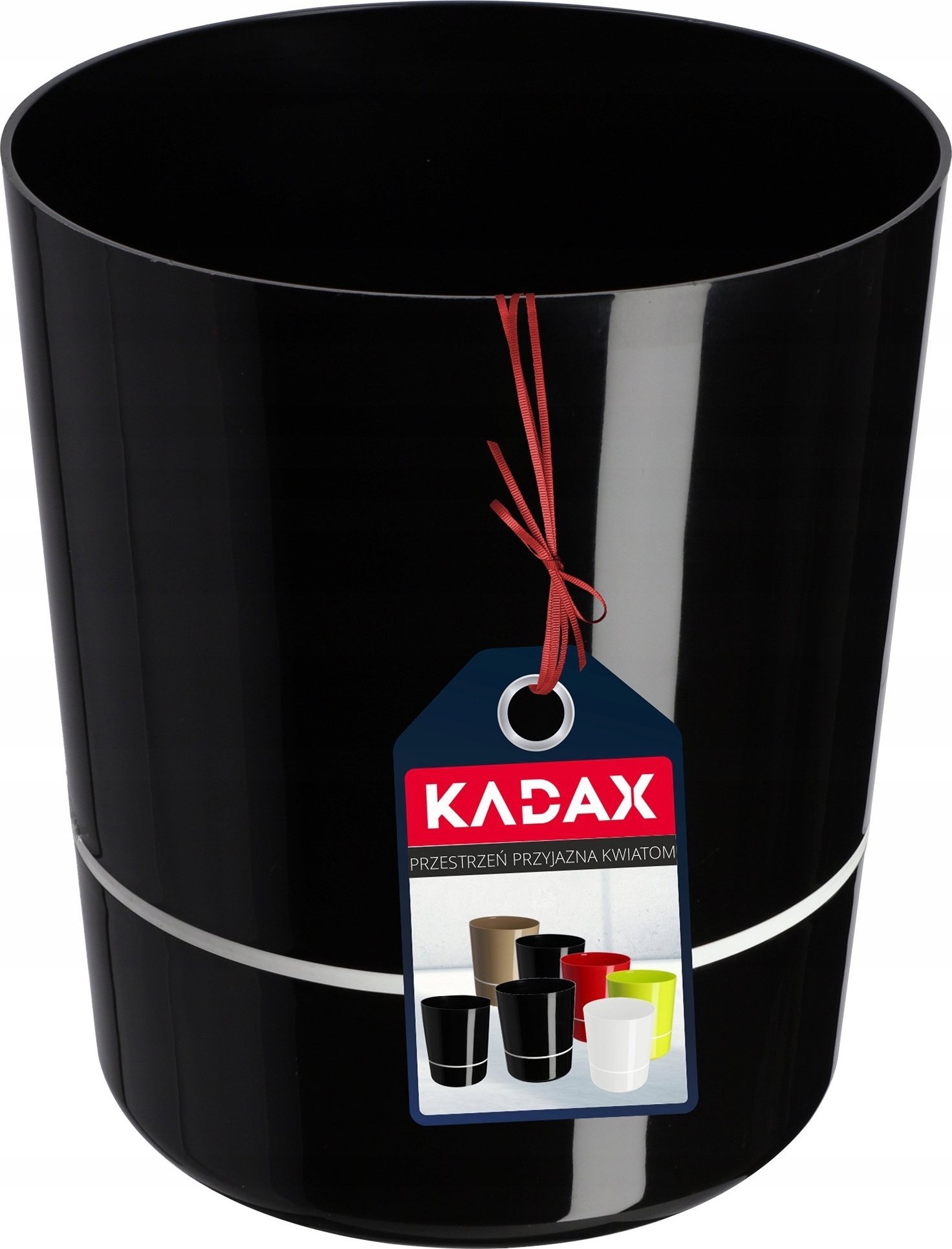 Kadax Doniczka Na Kwiaty Dwuczęściowa Czarna 29cm