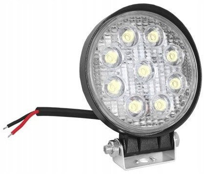 PS Lampa robocza 9 LED 27W, okrągła FLOOD OFF ROAD.