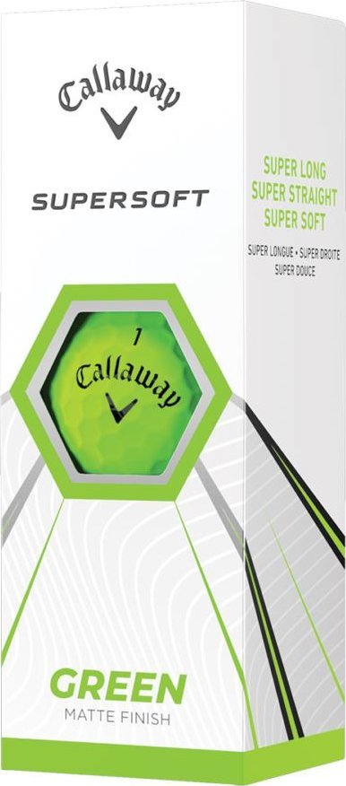 Matowe piłki golfowe CALLAWAY SUPERSOFT (zielone)
