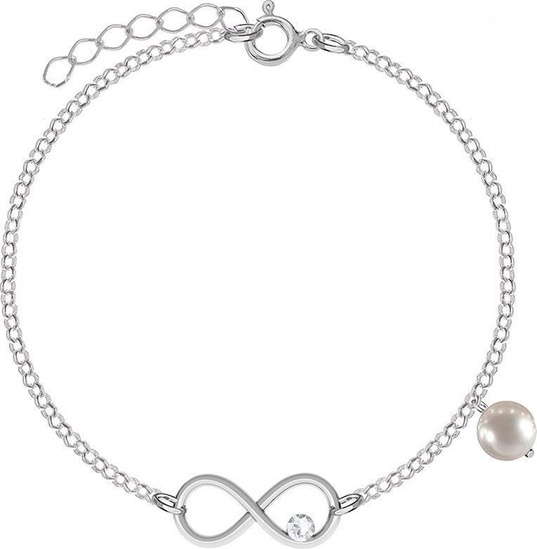 Radziszewska Jewellery Nieskośczoność Srebrna Bransoletka z perełką