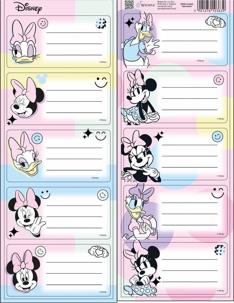 Beniamin Naklejki na zeszyty Minnie Mouse