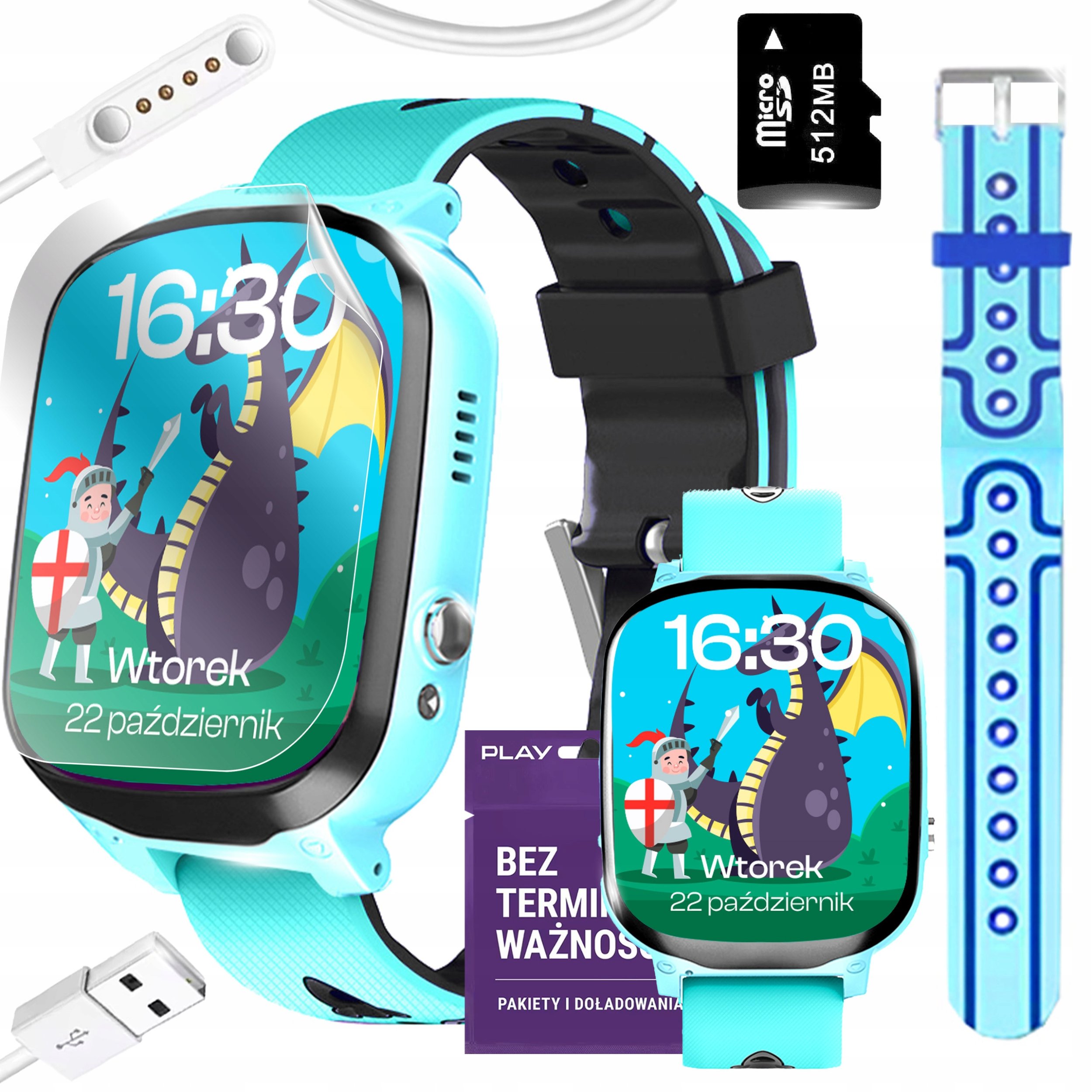 Smartwatch Zegarek Dla Dzieci SIM Aparat Telefon Gry Odtwarzacz Muzyki