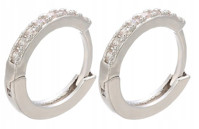 KOLCZYKI MIEDZIANE MODNE KLASYCZNE K02 SREBRNE