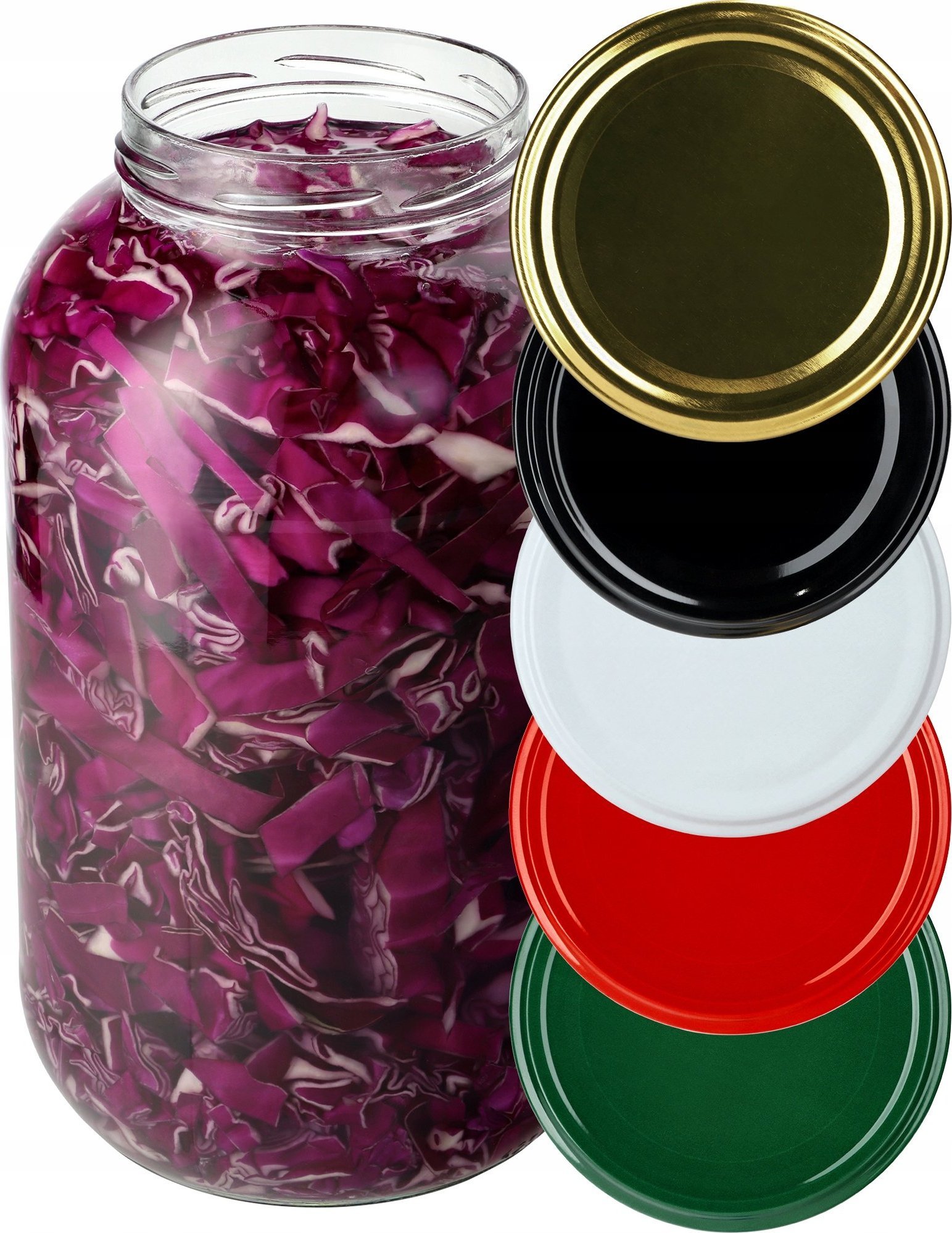 Kadax Słoik Szklany 4L Słój Na Przetwory + Wieczko fi100