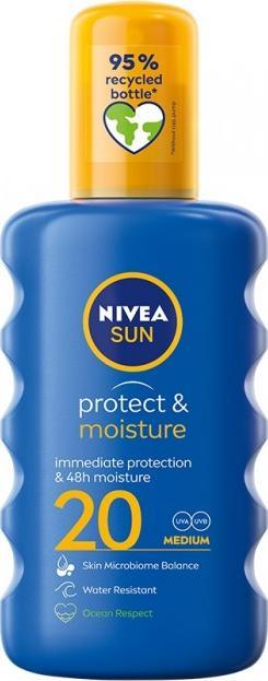 Nivea _Sun Protect & Moisture nawilżający spray do opalania SPF20 200ml