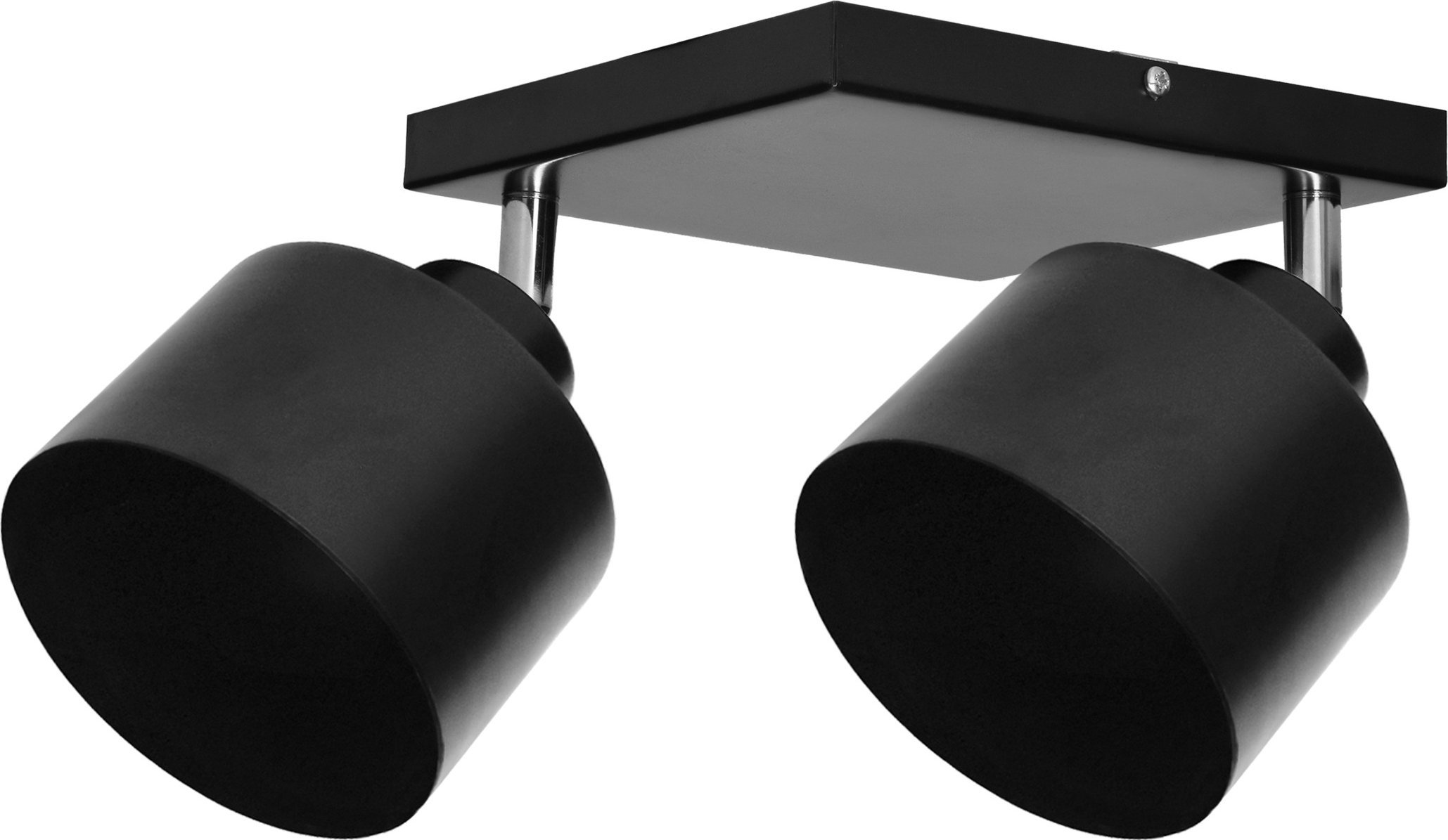 Lampa sufitowa Orno LISA oprawa ścienno-sufitowa, moc max. 2x60W, E27, czarna, podstawa kwadrat