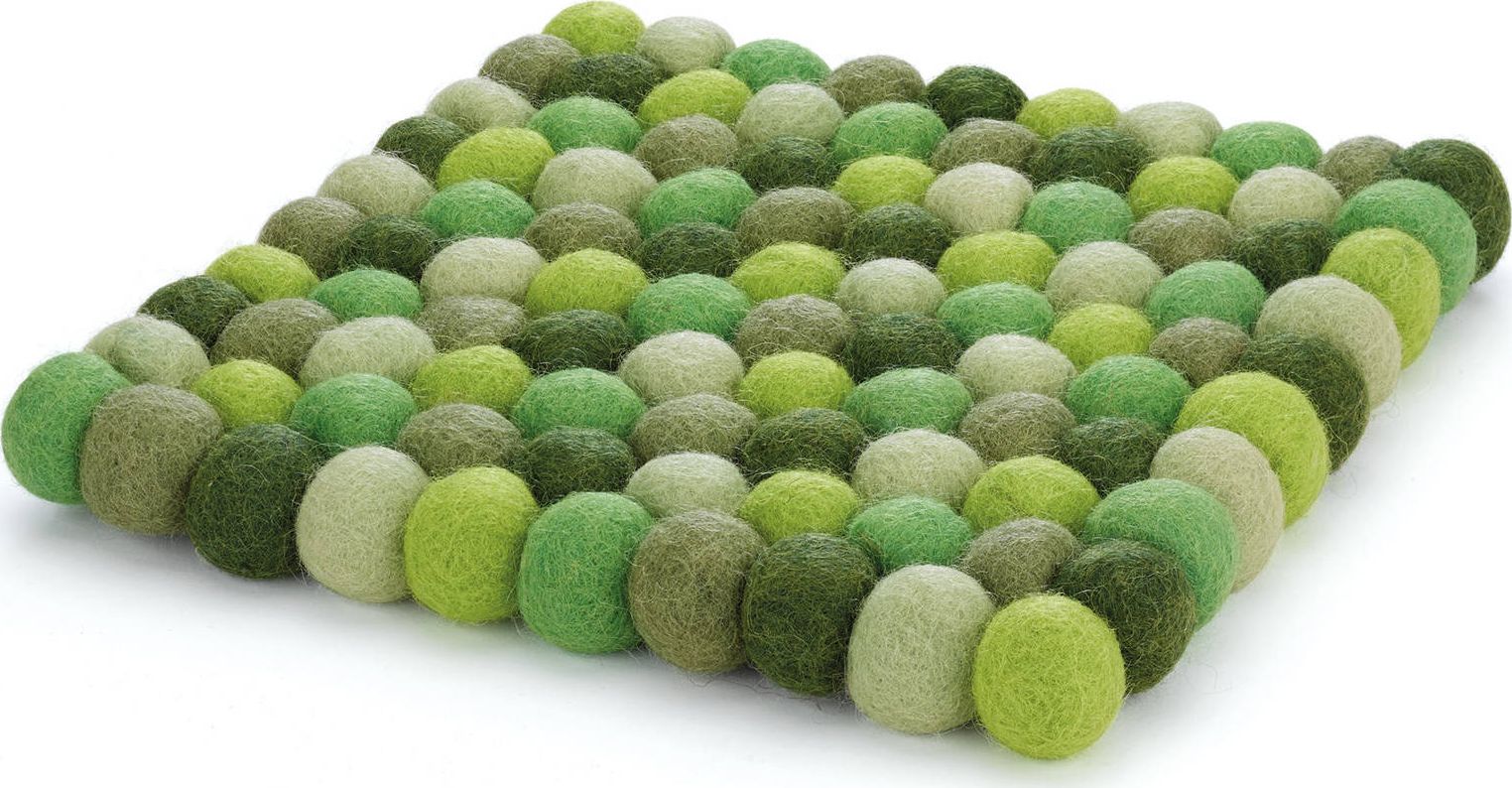 Cilio Podkładka pod gorące naczynia 21 x 21 cm owcza wełna zielona