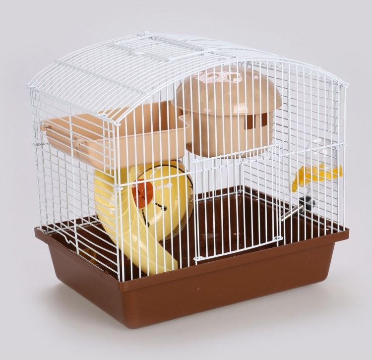 Panama Pet Klatka dla gryzoni do czasowego pobytu 27x20,5x25,5 cm biało/brązowa