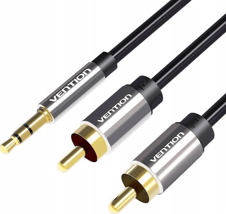 Vention BCFBH kabel audio 2 m 3.5mm TRRS 2 x RCA Czarny
