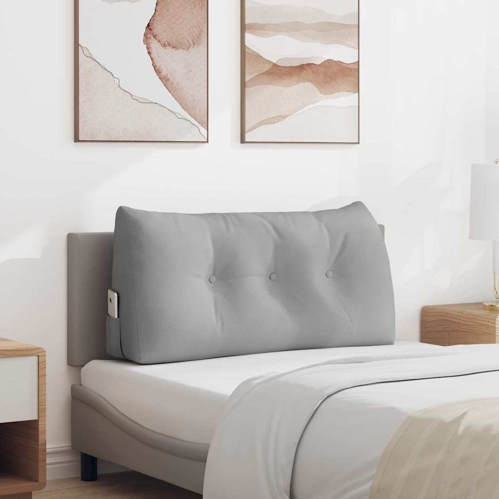 vidaXL Poduszka na plecy Szary chmur 100 x 24 x 50 cm tkanina