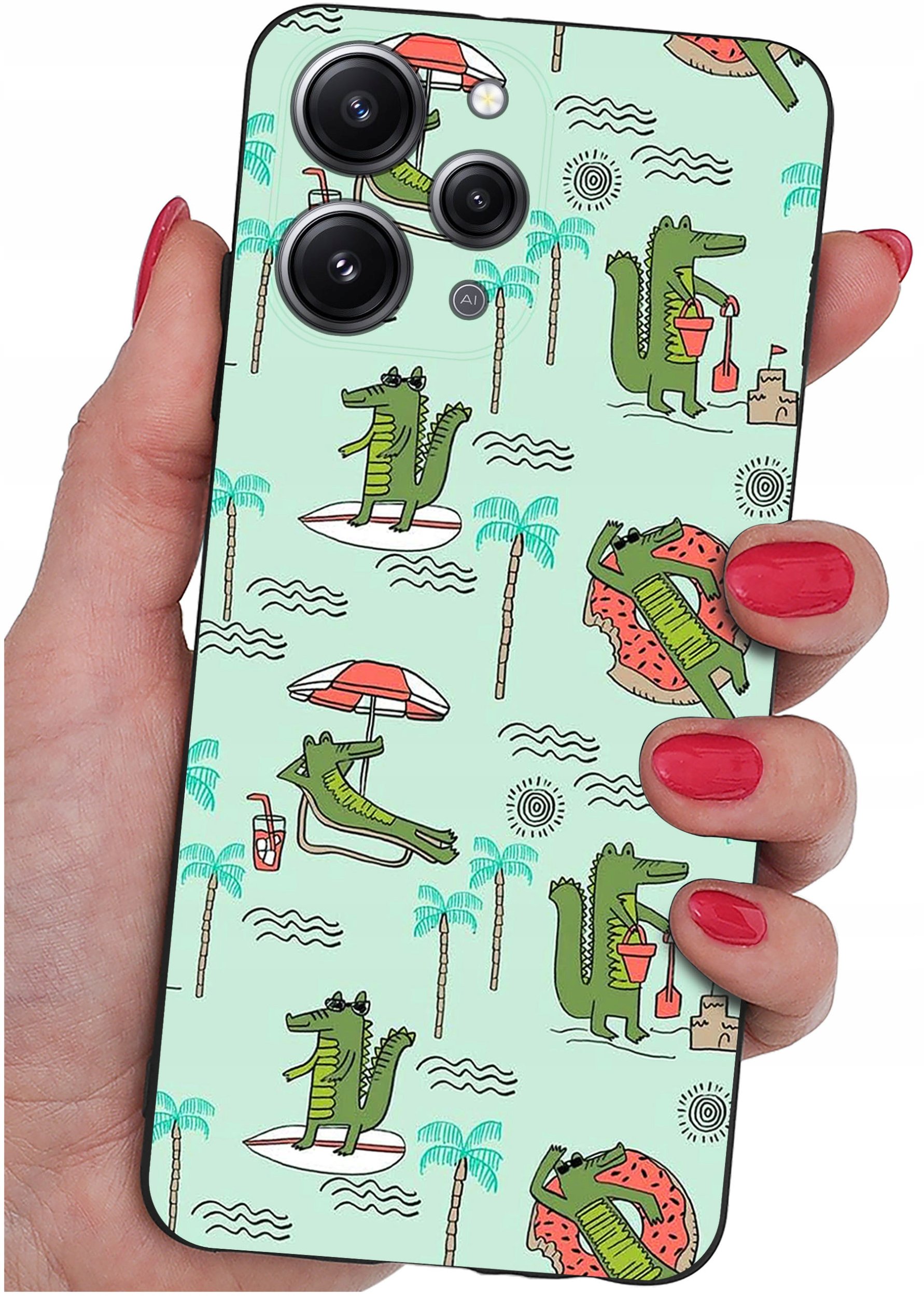 Etui do Xiaomi Redmi 12 4G WZORY |SILIKONOWE MATT CASE + SZKŁO 9H