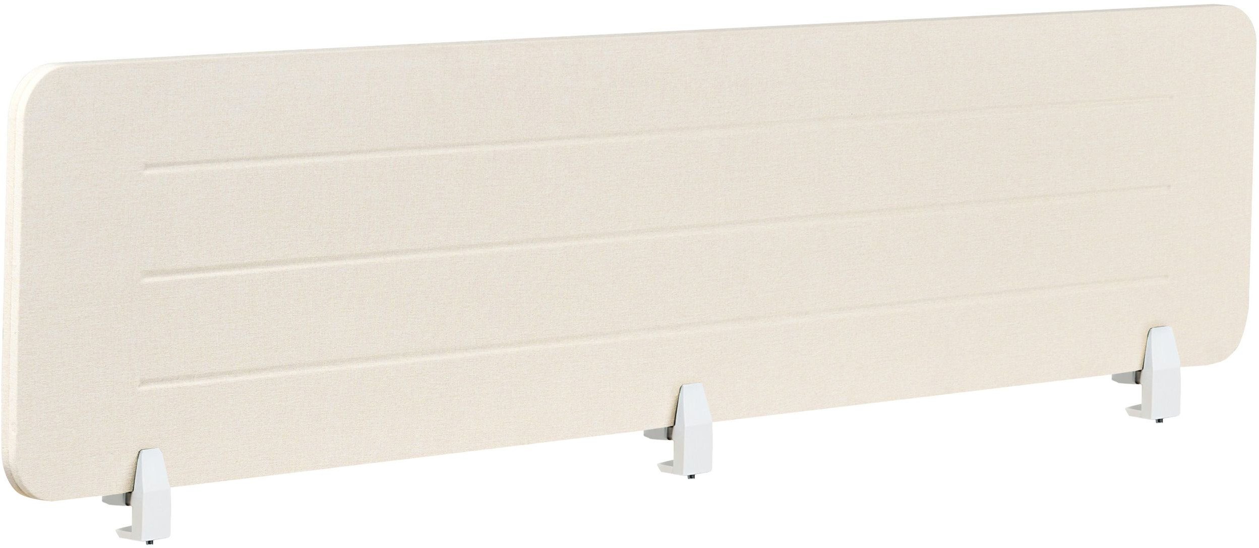 Przegroda na biurko 180 x 40 cm jasnobeżowa ZIGGY