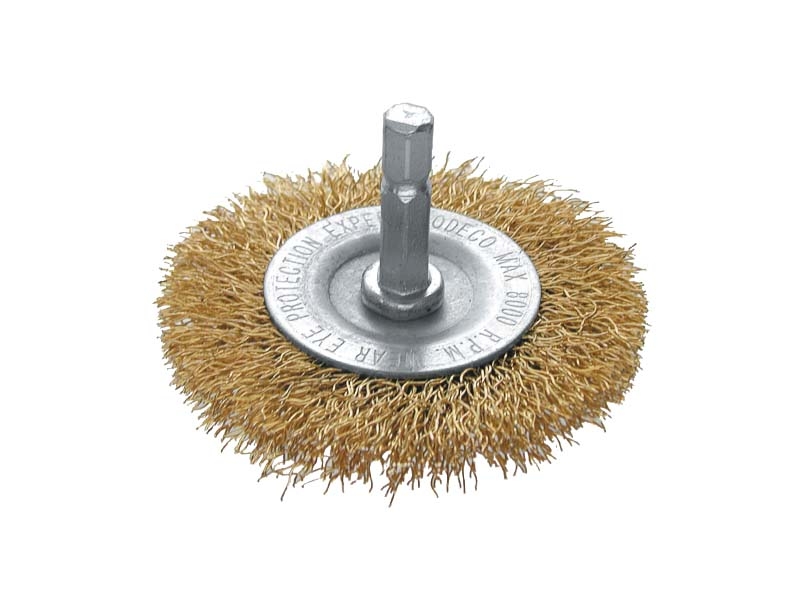 Modeco Szczotka tarczowa druciana z trzpieniem 1/4 cala 100mm (MN-69-175)