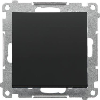 Kontakt-Simon Przycisk pojedynczy Kontakt-Simon 55 TP1.01/149 zwierny bez piktogramu moduł 10 AX, 250V~, szybkozłącza czarny mat