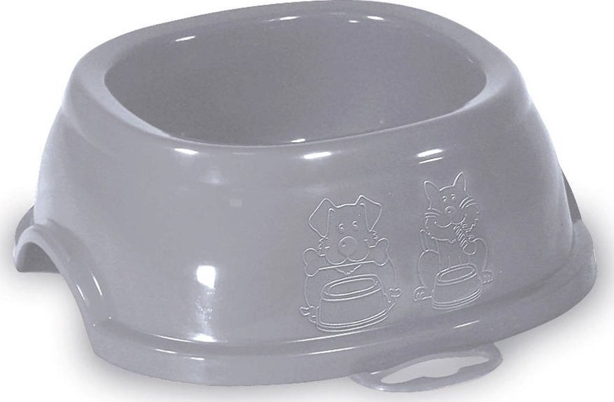 Zolux ZOLUX Miska BREAK 2 plastikowa antypoślizgowa 0,6l kol. szary (474221GPI)